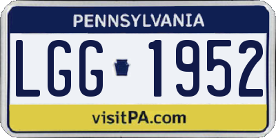 PA license plate LGG1952