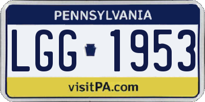 PA license plate LGG1953