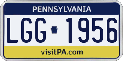 PA license plate LGG1956