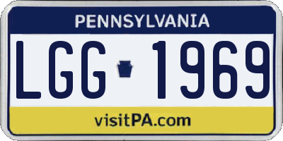 PA license plate LGG1969