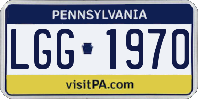 PA license plate LGG1970