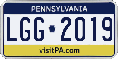 PA license plate LGG2019