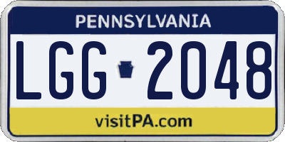 PA license plate LGG2048
