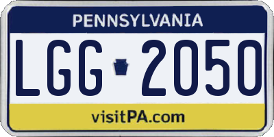PA license plate LGG2050