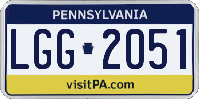 PA license plate LGG2051