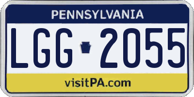 PA license plate LGG2055