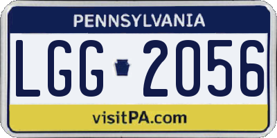PA license plate LGG2056
