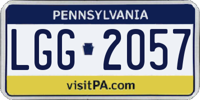 PA license plate LGG2057