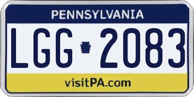 PA license plate LGG2083