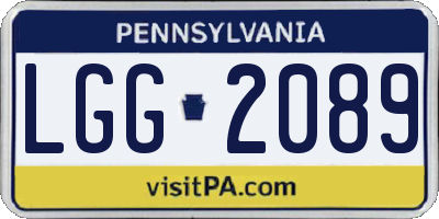 PA license plate LGG2089