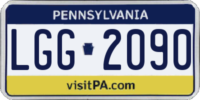 PA license plate LGG2090