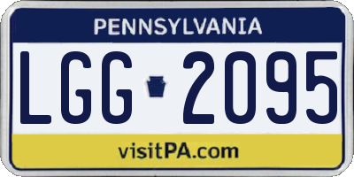 PA license plate LGG2095