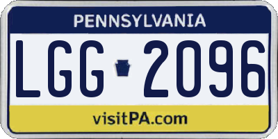 PA license plate LGG2096