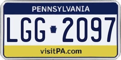 PA license plate LGG2097