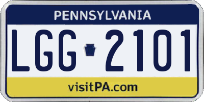PA license plate LGG2101