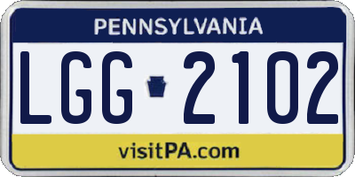 PA license plate LGG2102