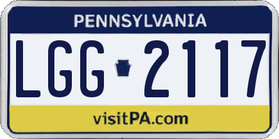 PA license plate LGG2117