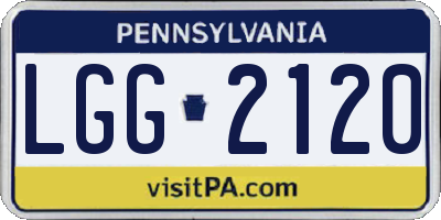 PA license plate LGG2120