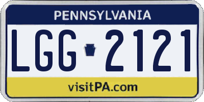 PA license plate LGG2121