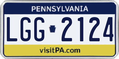 PA license plate LGG2124