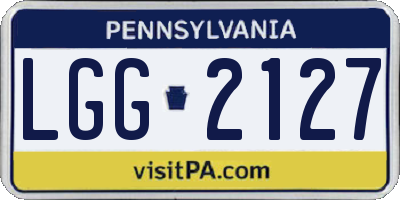 PA license plate LGG2127