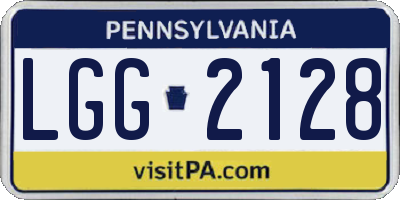 PA license plate LGG2128