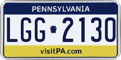 PA license plate LGG2130