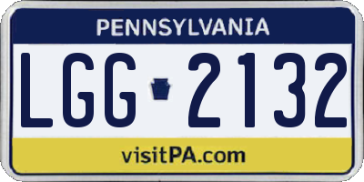 PA license plate LGG2132