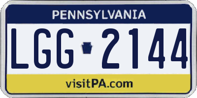 PA license plate LGG2144