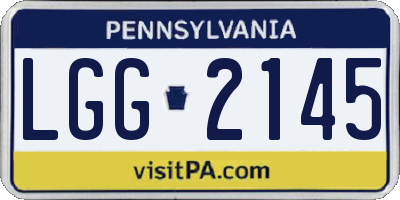 PA license plate LGG2145