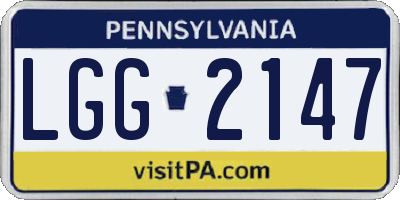 PA license plate LGG2147