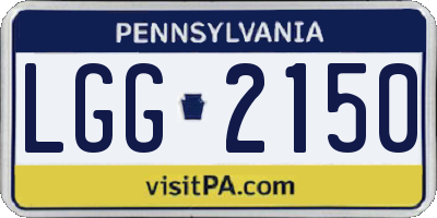 PA license plate LGG2150