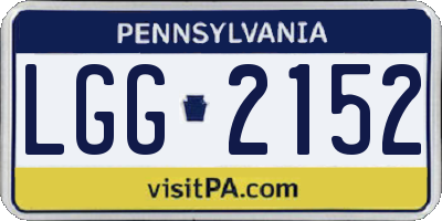 PA license plate LGG2152