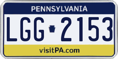 PA license plate LGG2153