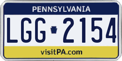 PA license plate LGG2154