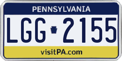 PA license plate LGG2155