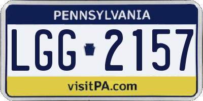 PA license plate LGG2157
