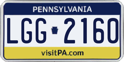 PA license plate LGG2160