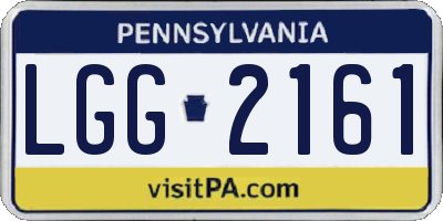 PA license plate LGG2161