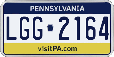 PA license plate LGG2164