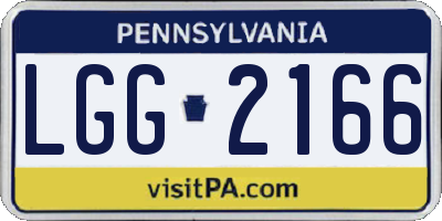 PA license plate LGG2166