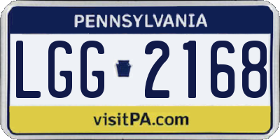 PA license plate LGG2168