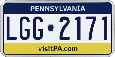 PA license plate LGG2171