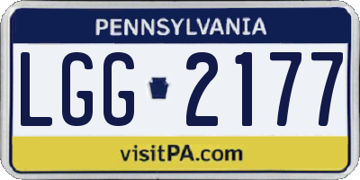 PA license plate LGG2177