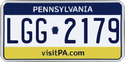 PA license plate LGG2179