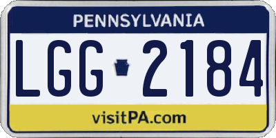 PA license plate LGG2184