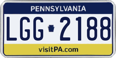 PA license plate LGG2188
