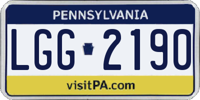 PA license plate LGG2190