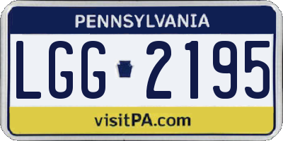PA license plate LGG2195