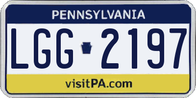 PA license plate LGG2197